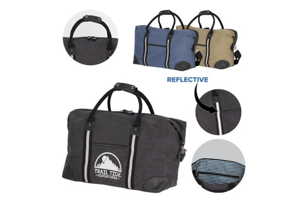 Gerecycled katoenen canvas weekendtas Harper